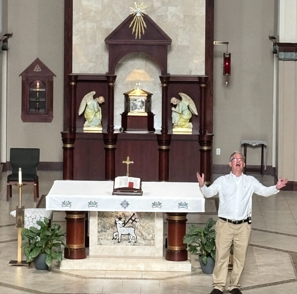 Performing the Gospel of Luke at St. Mark's Catholic Church in Boise on July 31, 2026